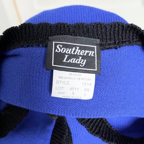 Adorable 80s cardigan with velvet embroidered bow - Picture 4 of 4